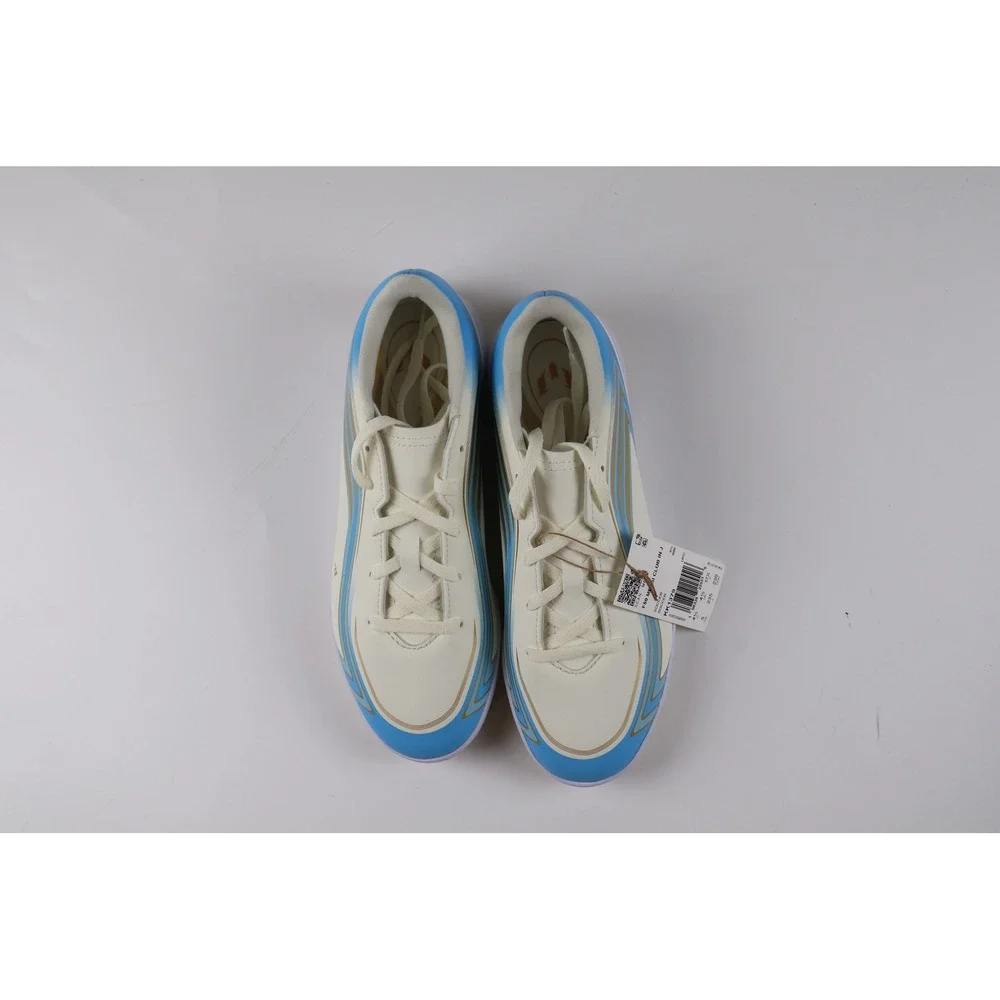 Adidas F50 Messi Club IN J Soccer Shoes Ivory Blue Gold 5 NEW